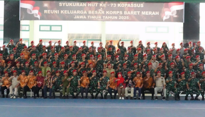 Keluarga Besar Baret Merah Jawa Timur Rayakan HUT Ke-73 Kopassus dengan Syukuran dan Reuni Akrab di Singosari